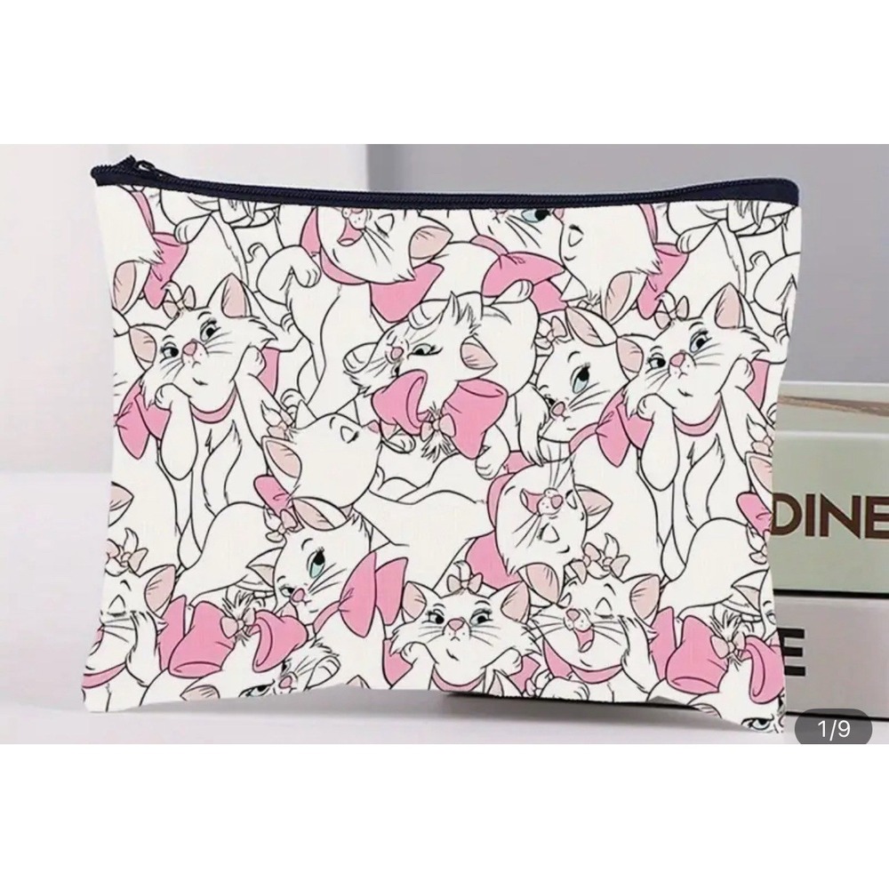 Aristocats Marie Pink Disney Cute Makeup Bag - New